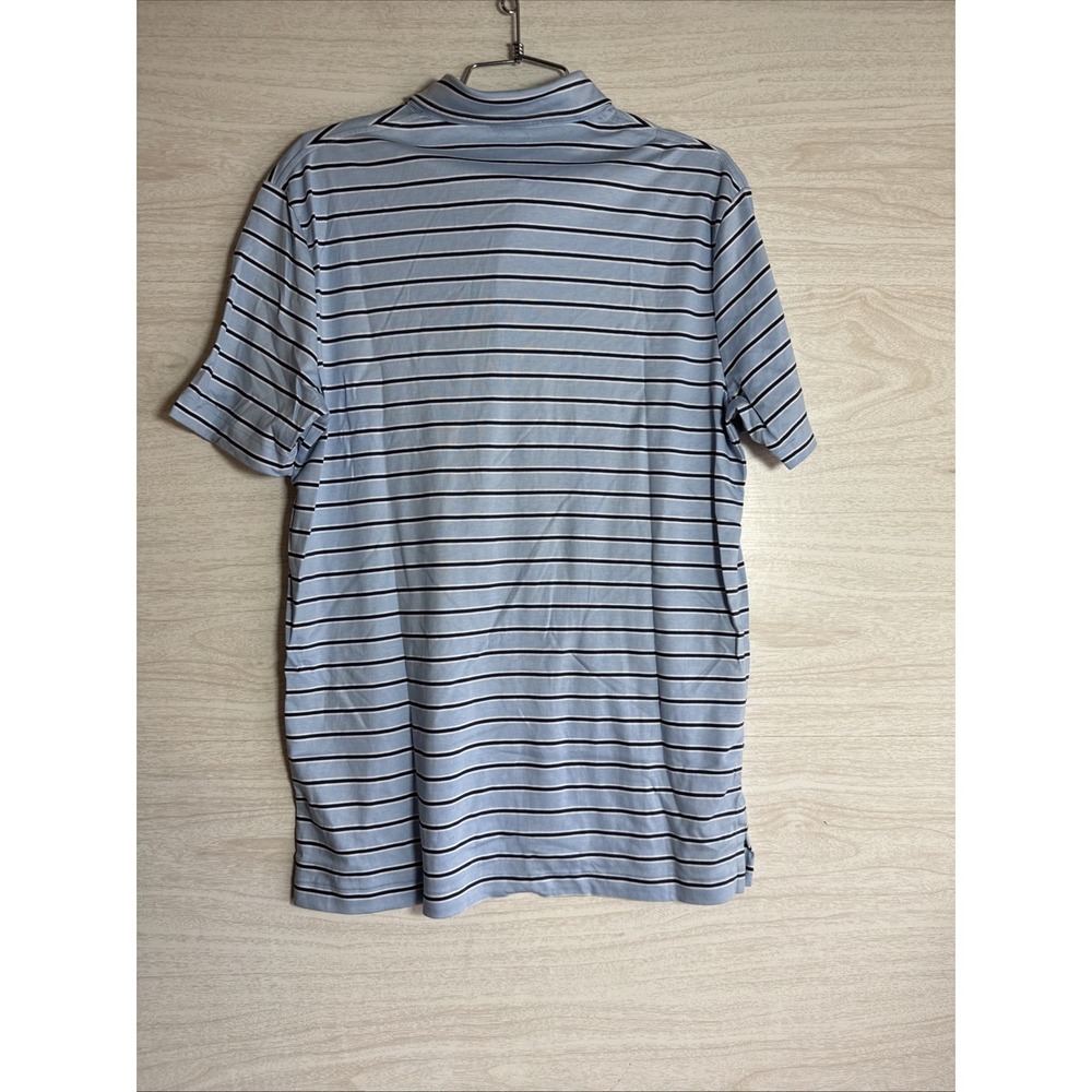 NWT Polo Ralph Lauren Men's Striped Polo Shirt Blue Sz Med 100% Cotton - Picture 7 of 7